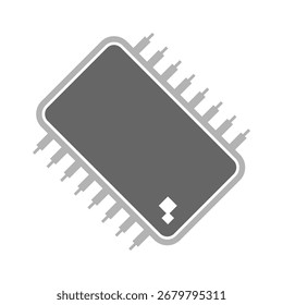 Ilustração moderna do projeto do ícone do circuito e do microchip
