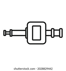 Modern micrometer icon outline vector. Caliper scale. Micrometer precision
