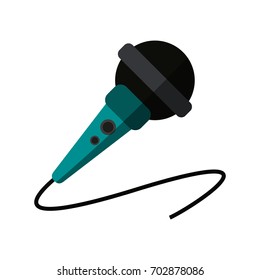 modern microphone with cord icon image