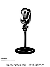 Modern microphone Icon in Outline Style. Perfect for UI, Web, and Graphic Design Projects.