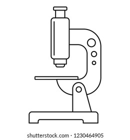 Modern microscope icon. Outline modern microscope vector icon for web design isolated on white background