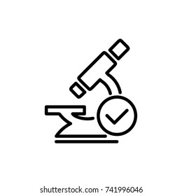 Modern microscope line icon. Premium pictogram isolated on a white background. Vector illustration. Stroke high quality symbol. Microscope icon in modern line style.