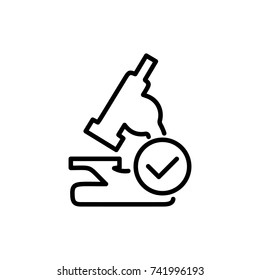 Modern microscope line icon. Premium pictogram isolated on a white background. Vector illustration. Stroke high quality symbol. Microscope icon in modern line style.
