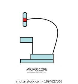 modern microscope vector type icon