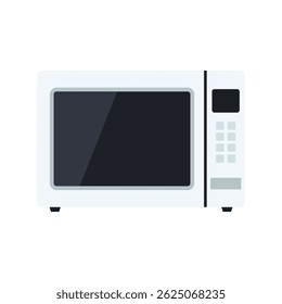 Modern microwave, a common kitchen appliance for quick cooking. vector illustration