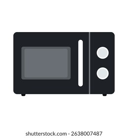 Modern microwave, a common kitchen appliance for quick cooking. vector illustration