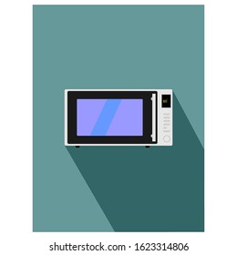 Modern microwave icon. Flat illustration of modern microwave vector icon for web design