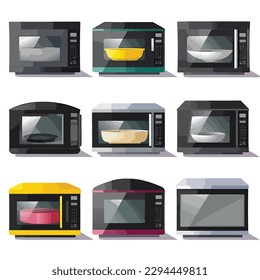 Vector moderno de microondas aislado