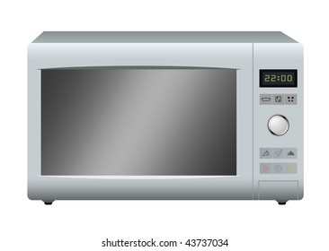 Modern microwave. Vector.