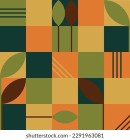 Modern mid century pattern. Abstract geometric background.