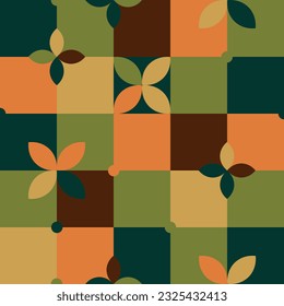 Modern mid century pattern. Abstract geometric background.