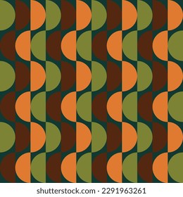 Modern mid century seamless pattern. Abstract geometric background.