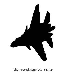 Modern Military Aircraft Silhouette Vector Design