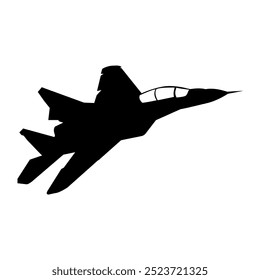 modern military aviation silhouette jet fighter