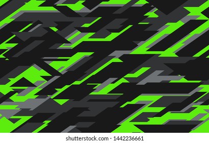 Modern Military Camo Texture Style Background. Geometric Camouflage Seamless Pattern.