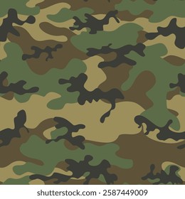 
modern military camouflage background, army uniform texture, seamless vector design