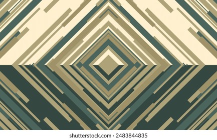 Modern military gaming background with khaki colours. Olive color creative abstract background with geometric technology rhomb pattern. Trendy vector illustration