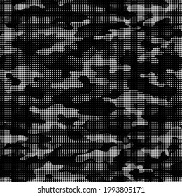 modern military grey vector camouflage print, seamless pattern for clothing headband or print