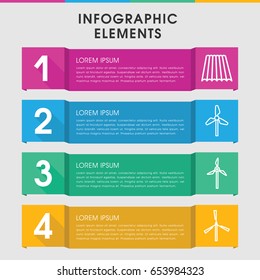 Modern mill infographic template. infographic design with mill icons includes field. can be used for presentation, diagram, annual report, web design.