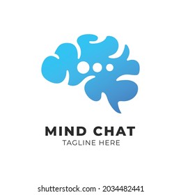 Modern Mind Chat Apps Icono Marcar Identidad diseño vectorial 
Plantilla