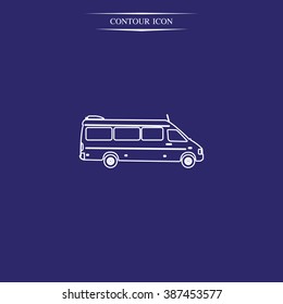 Modern minibus icon.
