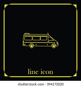 Modern minibus icon.