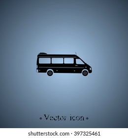 Modern minibus icon. 