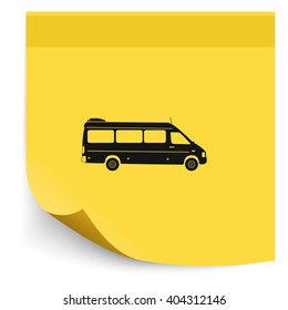Modern minibus icon. 