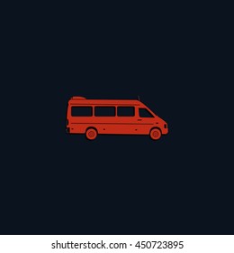 Modern minibus icon.