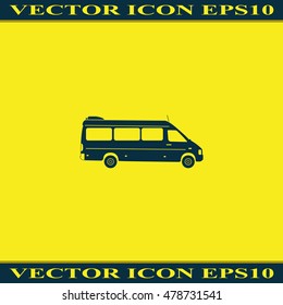 Modern minibus icon.