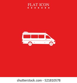 Modern minibus icon.