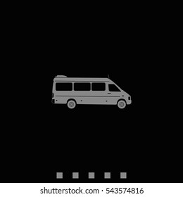 Modern minibus icon.