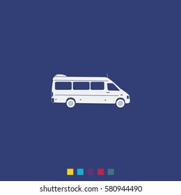Modern minibus icon.