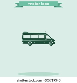 Modern minibus icon.