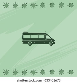 Modern minibus icon.