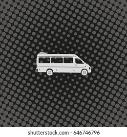 Modern minibus icon.