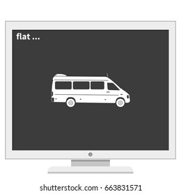 Modern minibus icon.