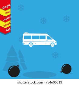 Modern minibus icon.