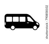 Modern minibus icon vector