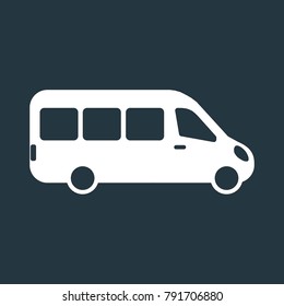 Modern minibus icon vector