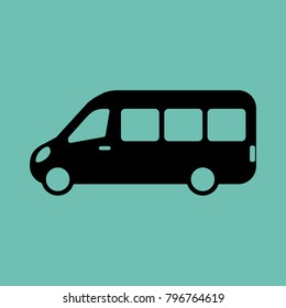 Modern minibus icon vector