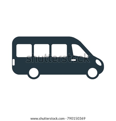 Modern minibus icon vector