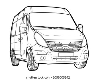Modern minibus technical draw