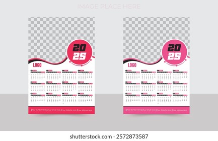 Modern And Minimal 2025 Wall Calendar Design
