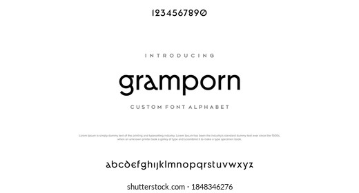 Modern minimal abstract alphabet fonts. Typography technology, electronic, movie, digital, music, future, logo creative font. vector illustration - Shutterstock ID 1848346276