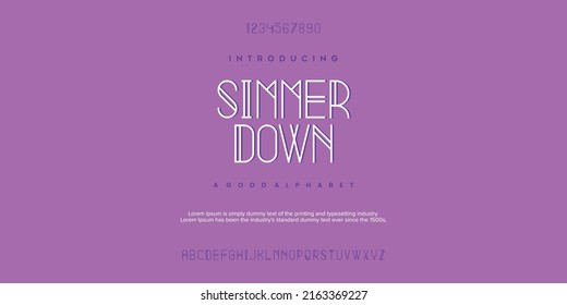 Modern minimal abstract alphabet fonts. Typography technology, electronic, movie, digital, music, future, logo creative font. vector illustration