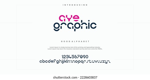 Modern minimal abstract alphabet fonts. Typography technology, electronic, movie, digital, music, future, logo creative font. vector illustration