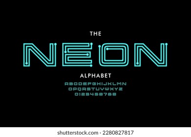 Modern minimal abstract alphabet fonts. Typography technology, electronic, movie, digital, music, future, logo creative font. vector illustration