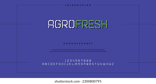 Modern minimal abstract alphabet fonts. Typography technology, electronic, movie, digital, music, future, logo creative font. vector illustration