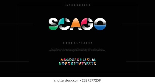 Modern minimal abstract alphabet fonts. Typography technology, electronic, movie, digital, music, future, logo creative font. vector illustration